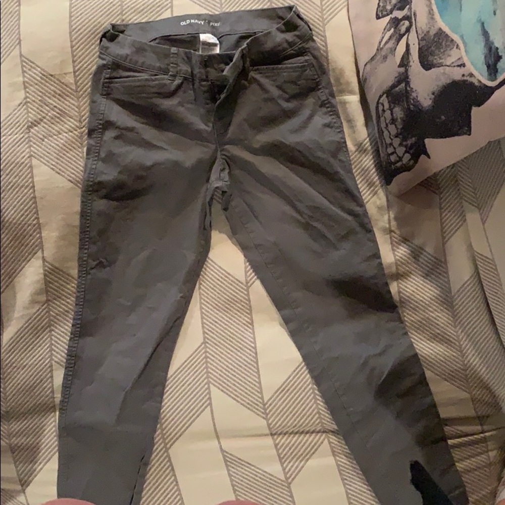 Gray old navy pixie chino